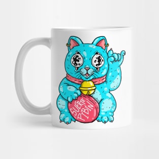 Blue Lucky Cat Mug